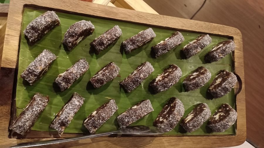 Neatly arranged sweets at SRM Hotel Tiruchirappalli- Hotel 