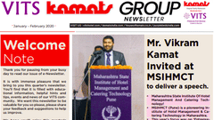 a close up snapshot of the article in VITS Hotels & Resorts newsletter talking about a speech