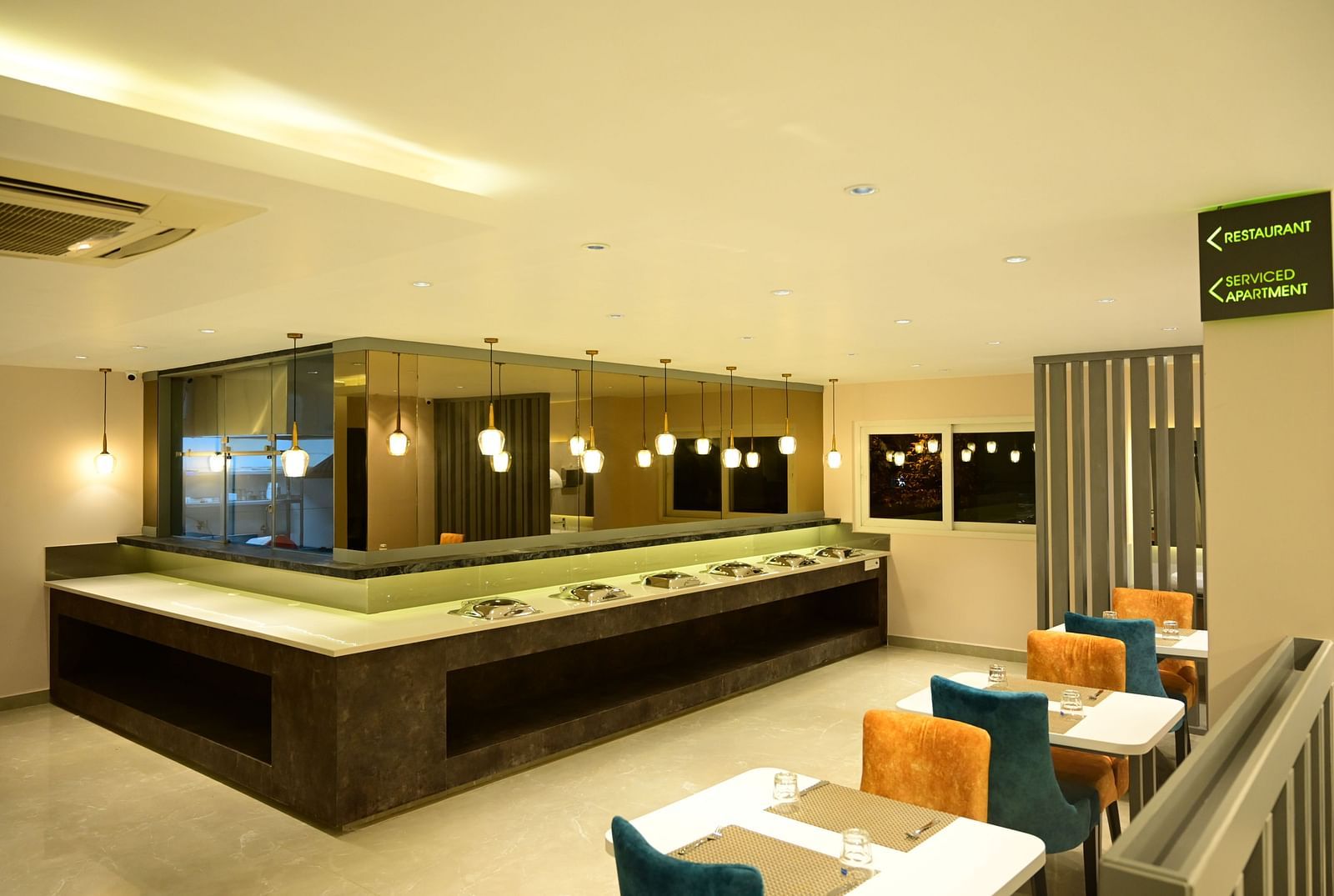 Counter at the Dining hall at Sterling Keys by TGI in Bnagalore
