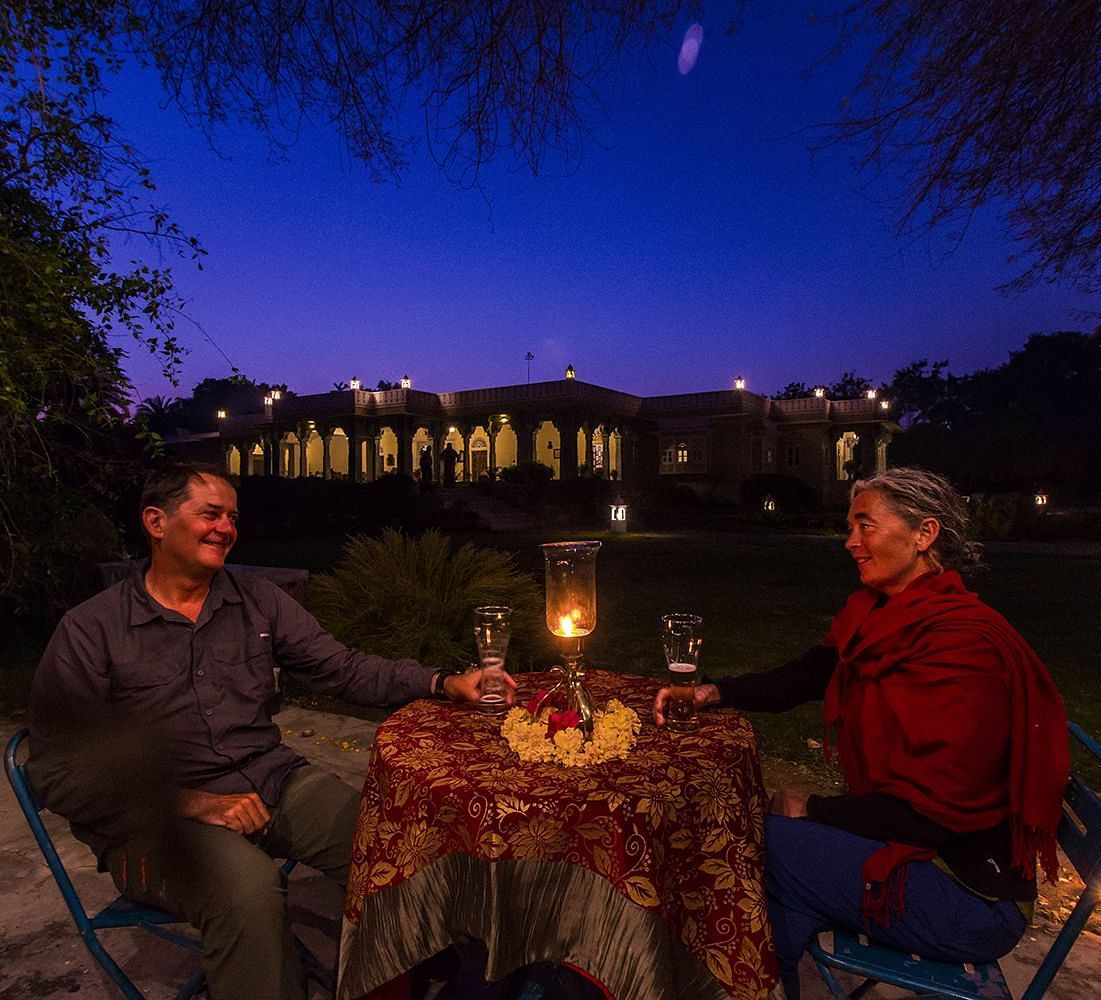 A romantic dinner arrangement at night - Dev Shree, Deogarh
