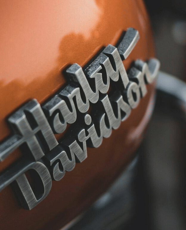 close up image of a Harley Davidson bike
