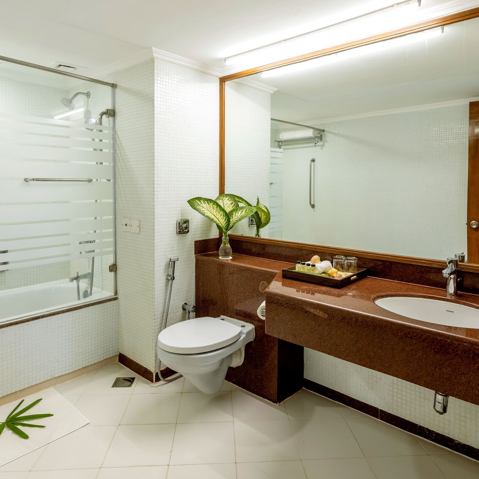 overview of the bathroom inside 2 Bedroom Garden Villa - Caravela Beach Resort Goa