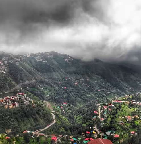 bird's eye view of shimla