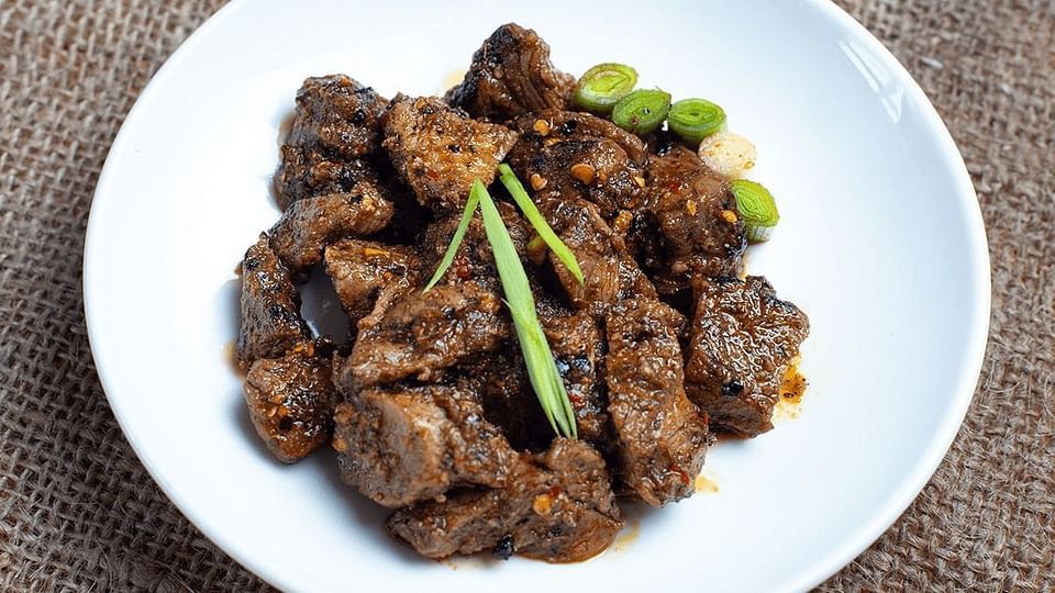 A food item laid on a table