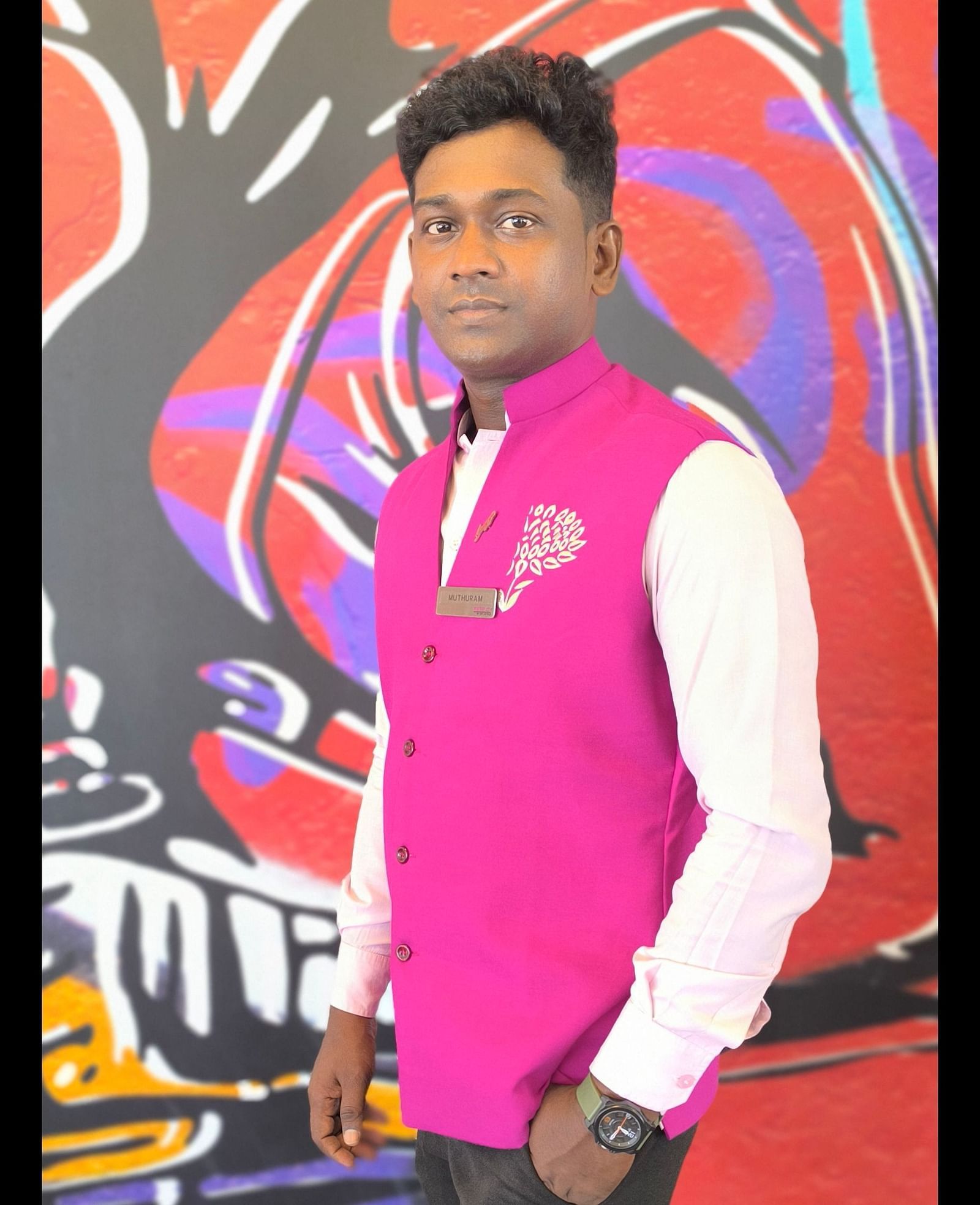 A photo of Mr.Muthuram.