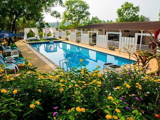 white wood resort and spa pool view at daytime 