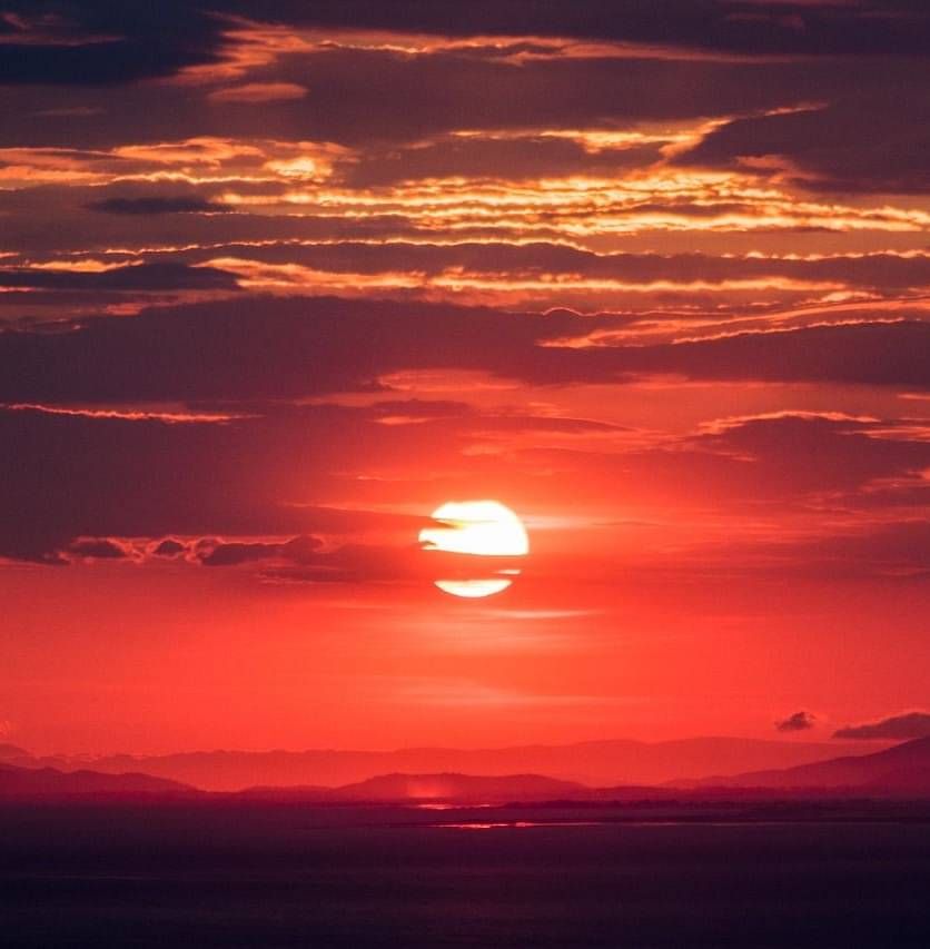 A view of sun set.