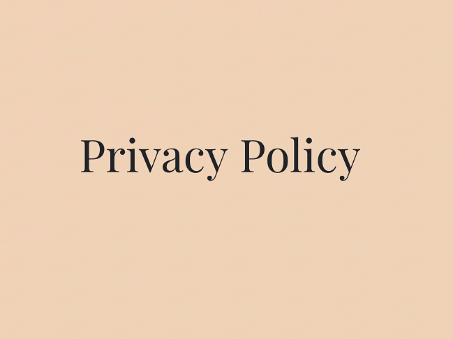 Privacy Policy on a light background with a bordered frame.
