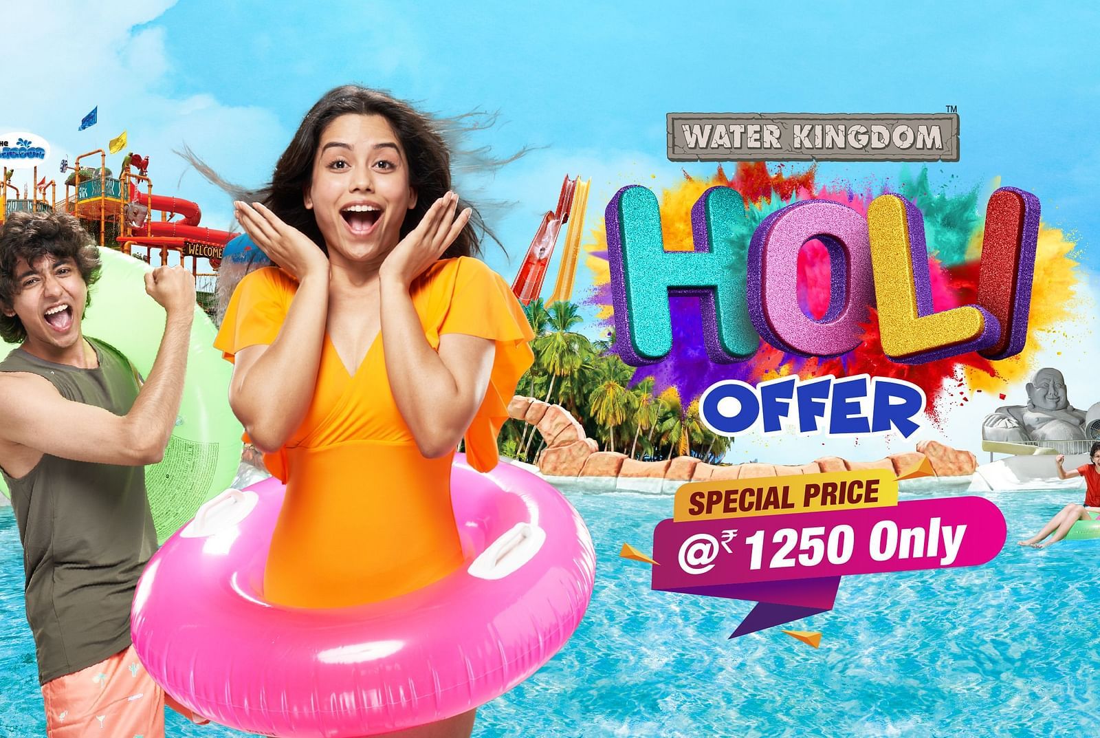 Holi offer creative at Water Kingdom