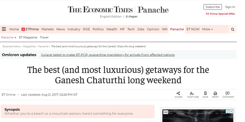 10 best hotels for a weekend getaway from Delhi