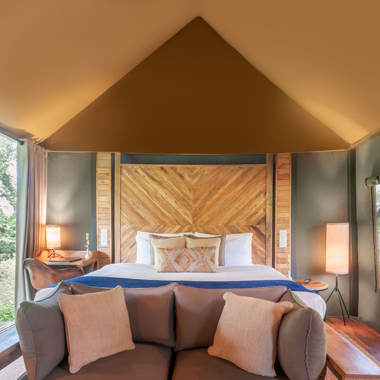 Interiors of the tents at our lodge - Trees N Tigers, Sariska