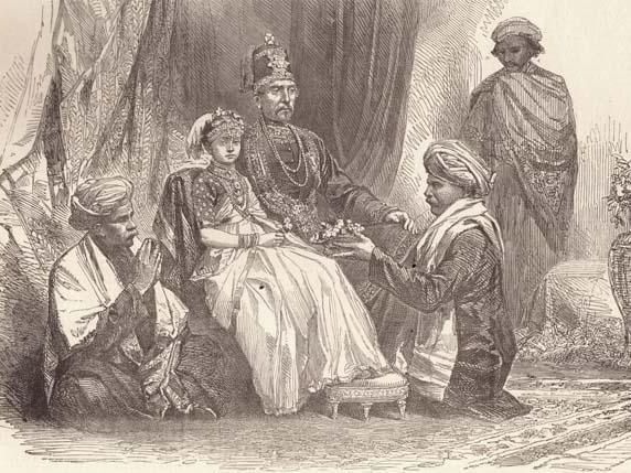 The Ex-Rajah of Coorg and Princess Gouramma, 1852.
