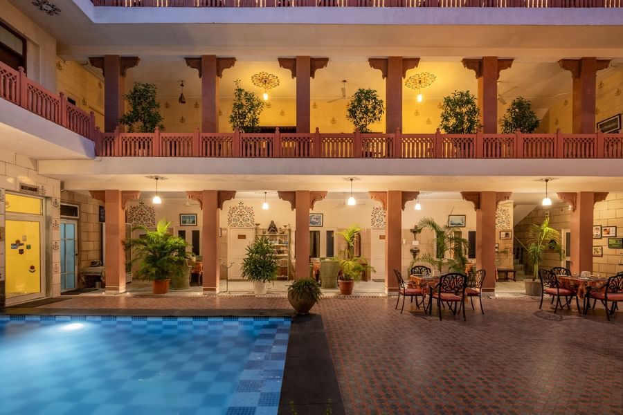 Poolside Courtyard - Boutique Hotel in Jaipur-Suryaa Villa-3