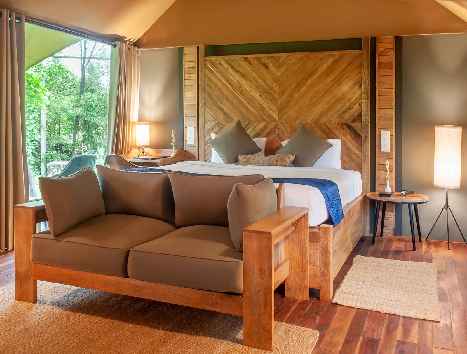 Interiors of the tents at our lodge - Trees N Tigers, Sariska