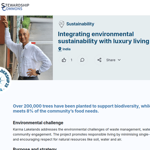 A screenshot of an article about Karma Lakelands.