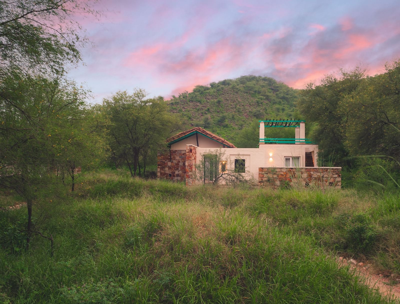 The facade of our lodge in Sariska - Trees N Tigers, Sariska