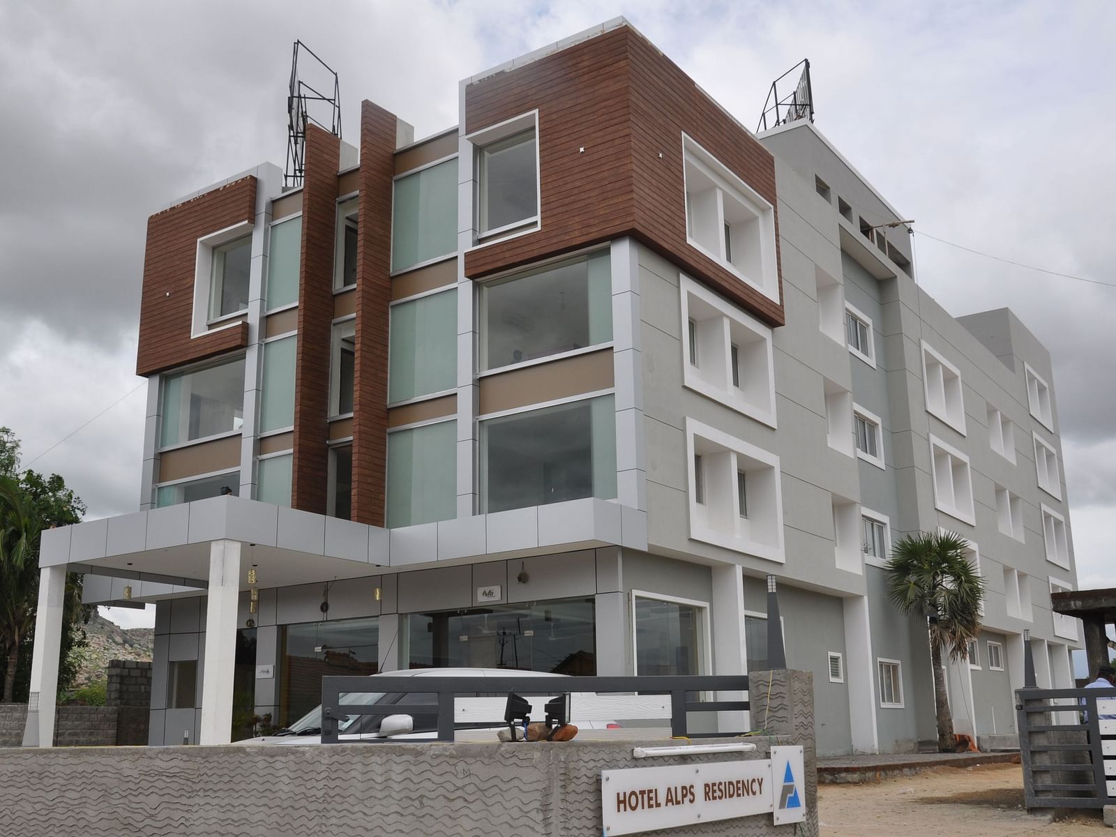 facade view of Hotel Alps Residency, Krishnagiri