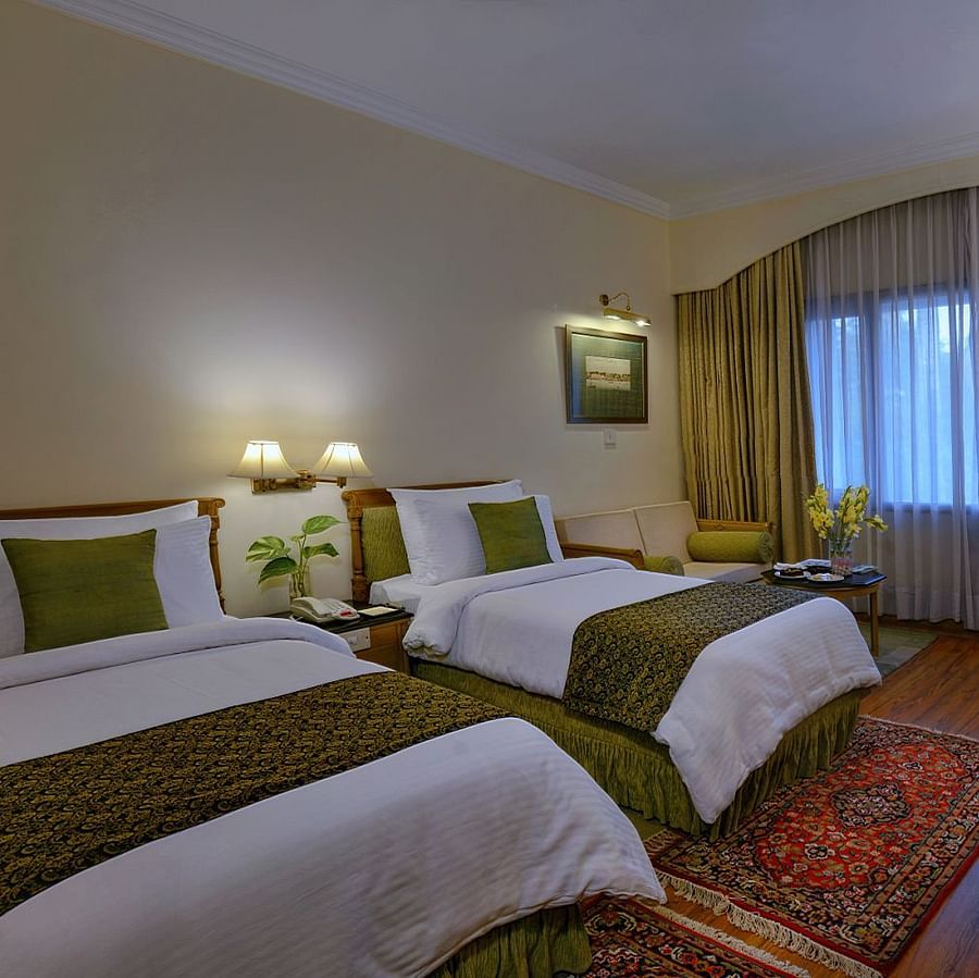 Clarks Varanasi - the twin beds of the Standard Room at our 5 Star Hotel, Varanasi