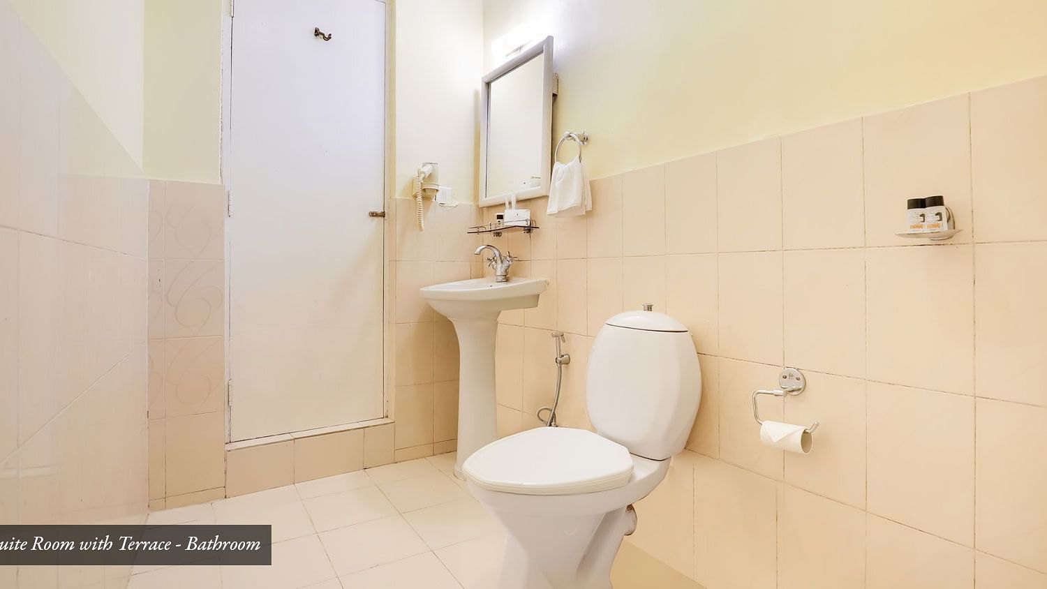 Commode, wash basin, and a mirror on the mall | Summit Newa Regency & Spa, Pelling