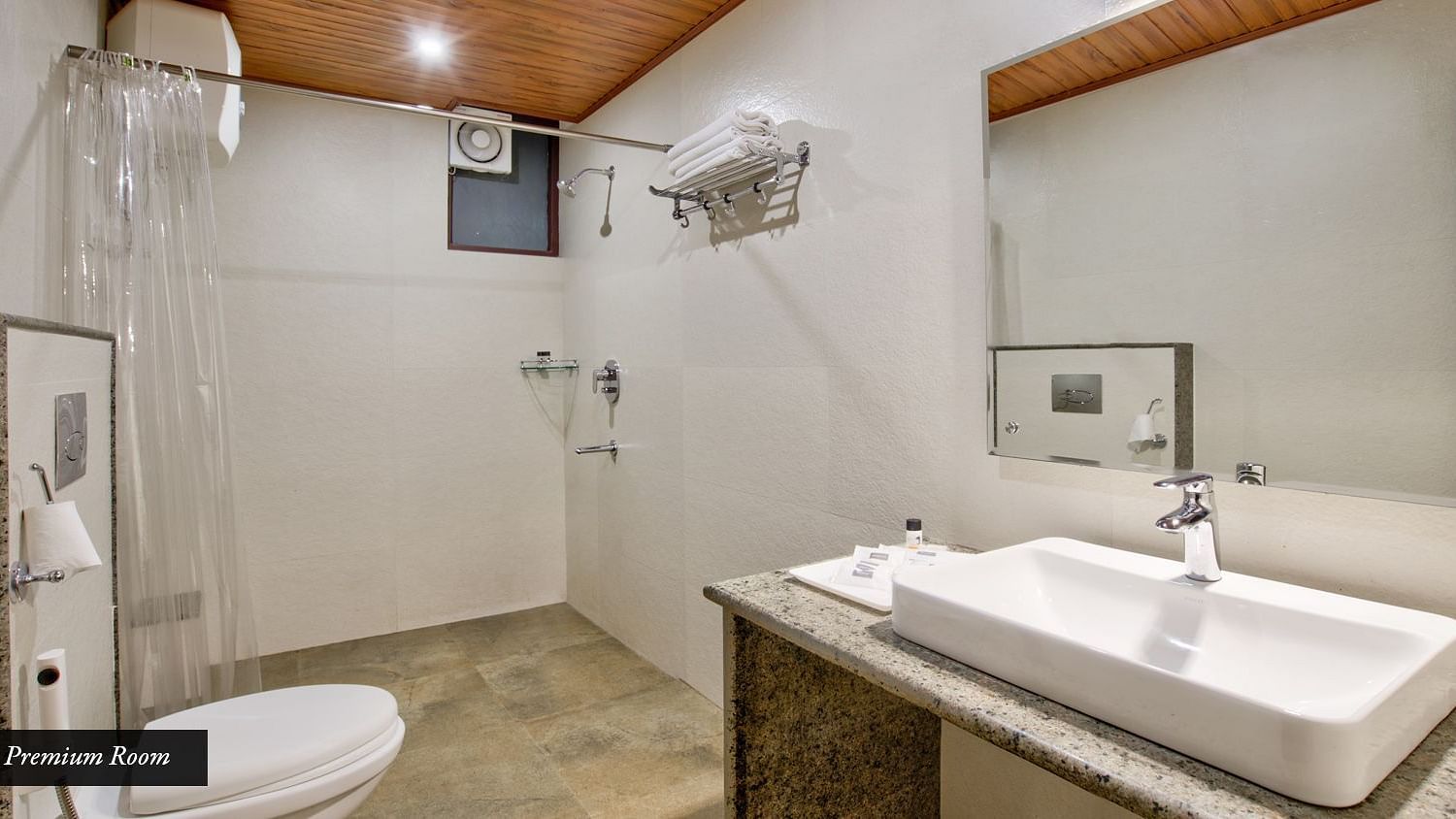 Premium Room spacious and clean Bathroom at Summit Ttakshang Residency Hotel & Spa, Gangtok