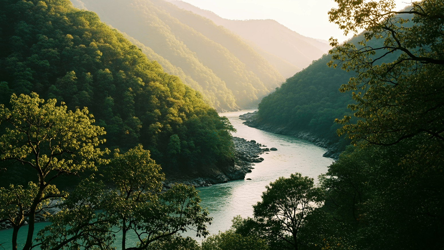 Nature Trails Chilla Rishikesh near Rajaji forest with river and greenery