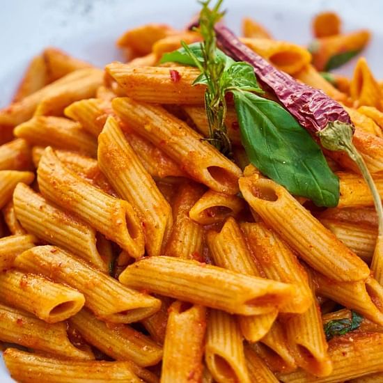 Canva - Pasta With Green Leaf And Chili Pepper zog1t0