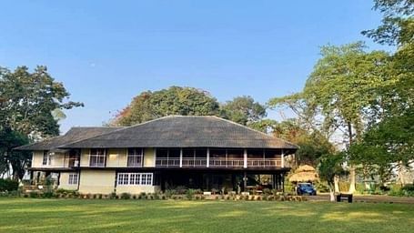 A facade image of Purvi Resorts