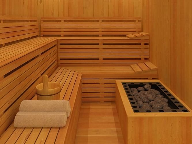 sauna bath at Diganta resort