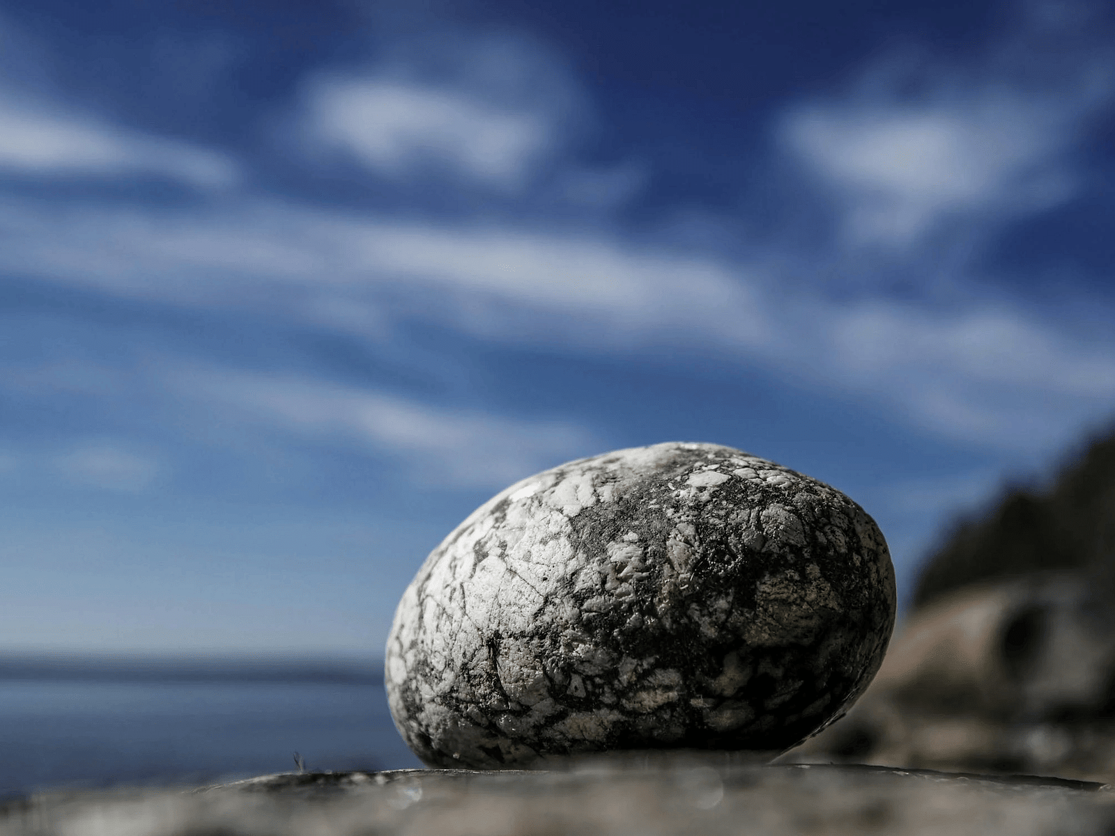 Image of a rock with the sky in the background