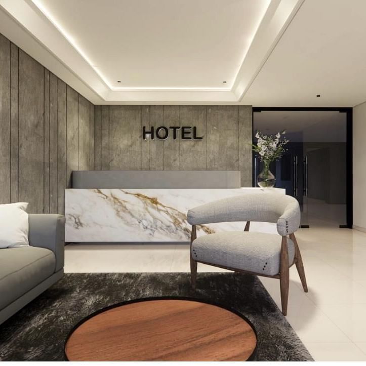 Reception area at Hotel La Premier