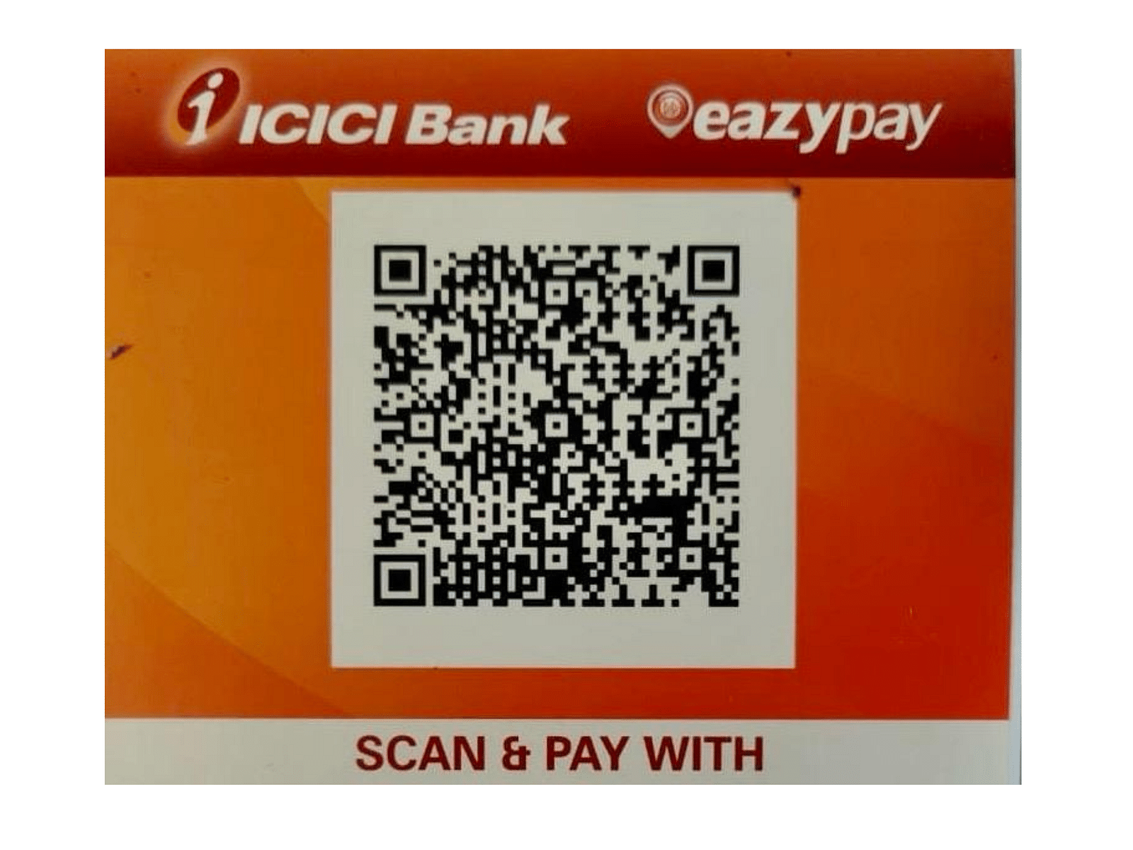 An image of the QR code of our bank details