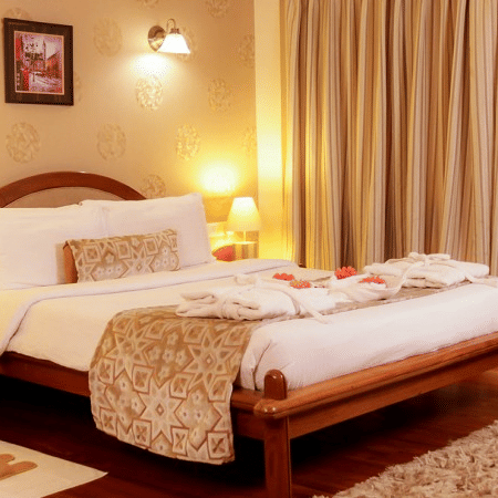 the bed offered in the executive room - Polo Towers, Shillong