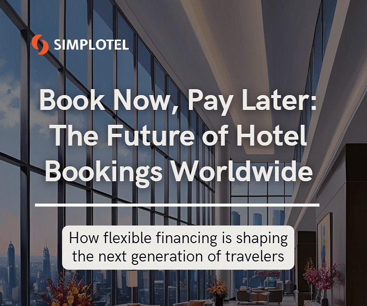 Interface showing a hotel booking promo image with the text Book Now, Pay Later and an empty alt text field labelled Front page.