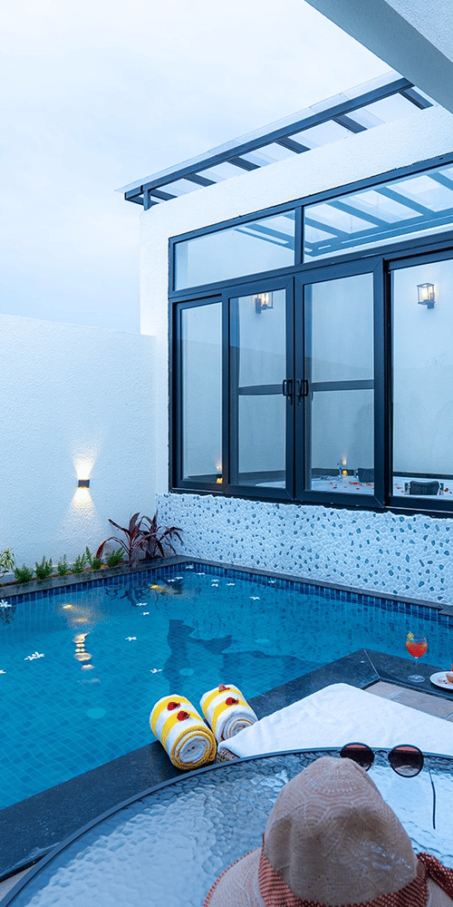 affordable luxury pool view suites