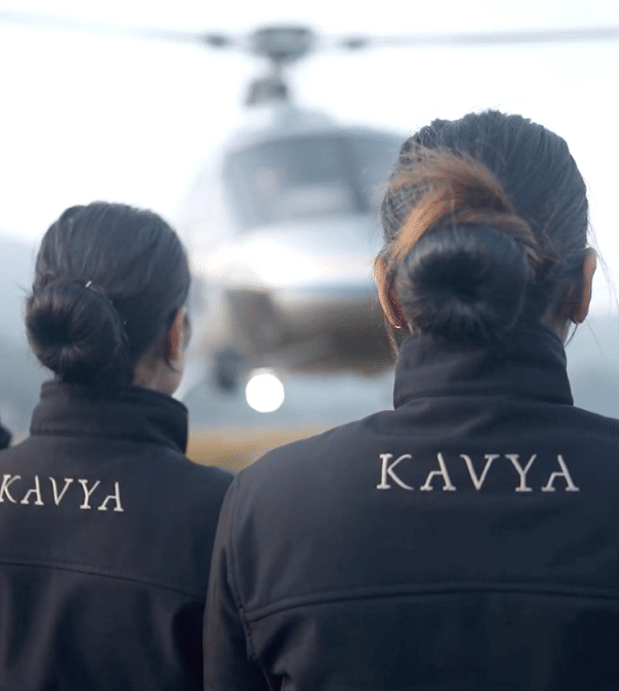 Three staff members wearing Kavya jersy, representing the hotel | Kavya Resort and Spa, Nagarkot