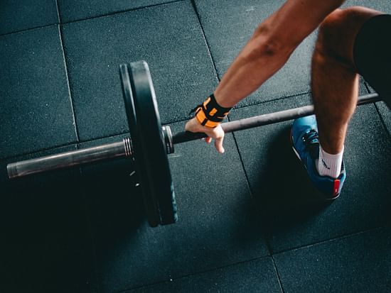 person working out in the gym