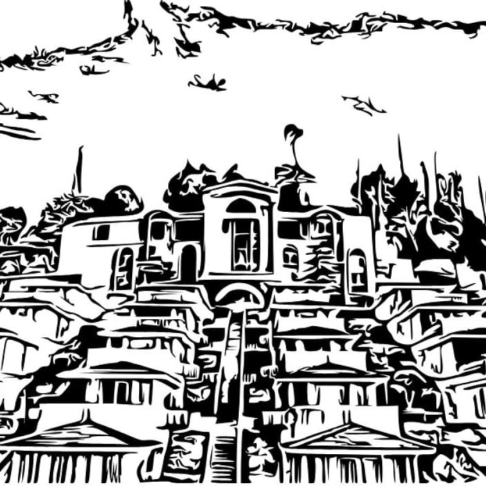lineart of La Montana By TGI, Ooty