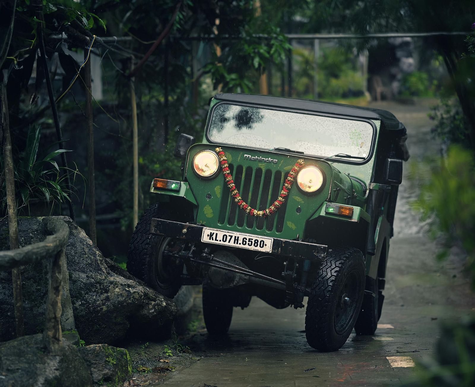 jeep on a rocky road