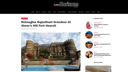 Dubai Horizons feautring Neemrana Hill Fort-Kesroli