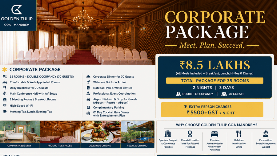 Corporate Group All Incluisve Package 35 Rooms 2 Nights 3 Days 