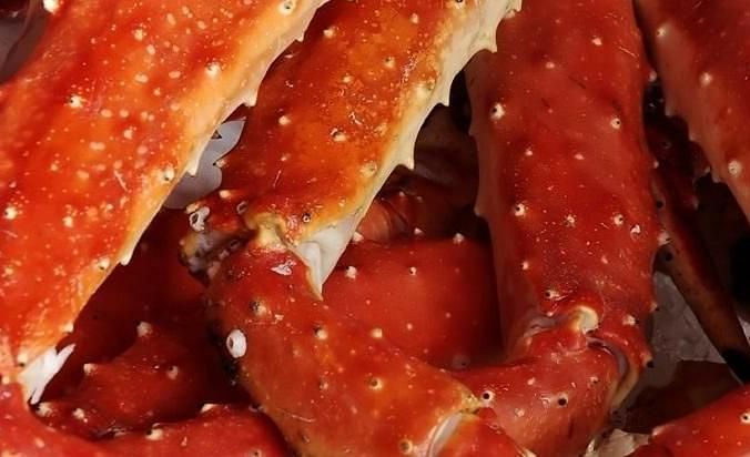 A close-up shot of crab legs placed in a cluster - Brewery Gulch Inn & Spa
