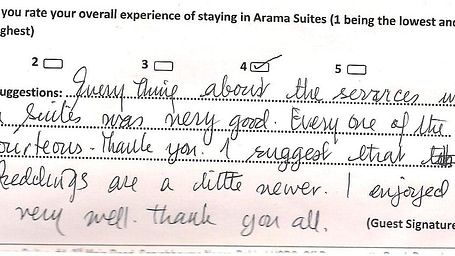 Hotel Arama Suites Bangalore Feedback 13 Hotel Arama Suites Bangalore