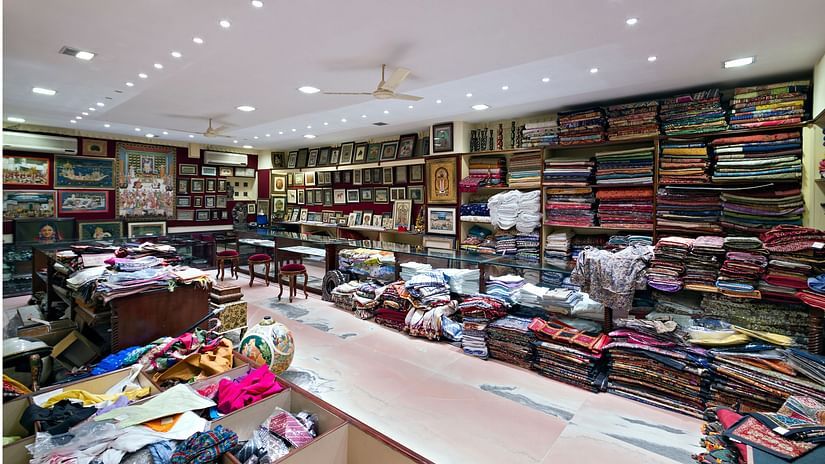 Shopping place with clothes