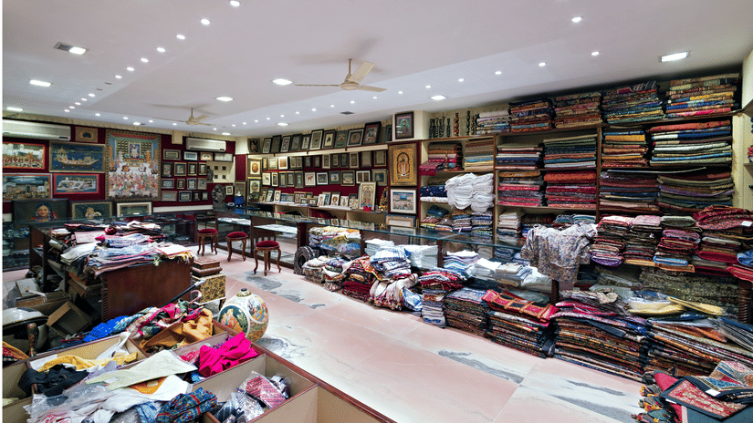 Shopping place with clothes