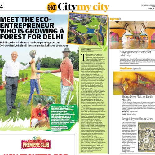 A screenshot of an article about Karma Lakelands.