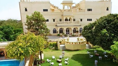 A facade image of Jhalamand Hotel