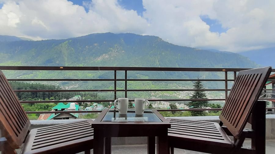 Balcony View from the premier room Mastiff Xanadu Manali