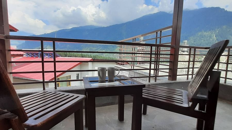 A view of Premier Room Balcony at Mastiff Xanadu, Manali