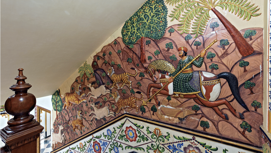 Interior stairs top - Chunda Palace, Udaipur