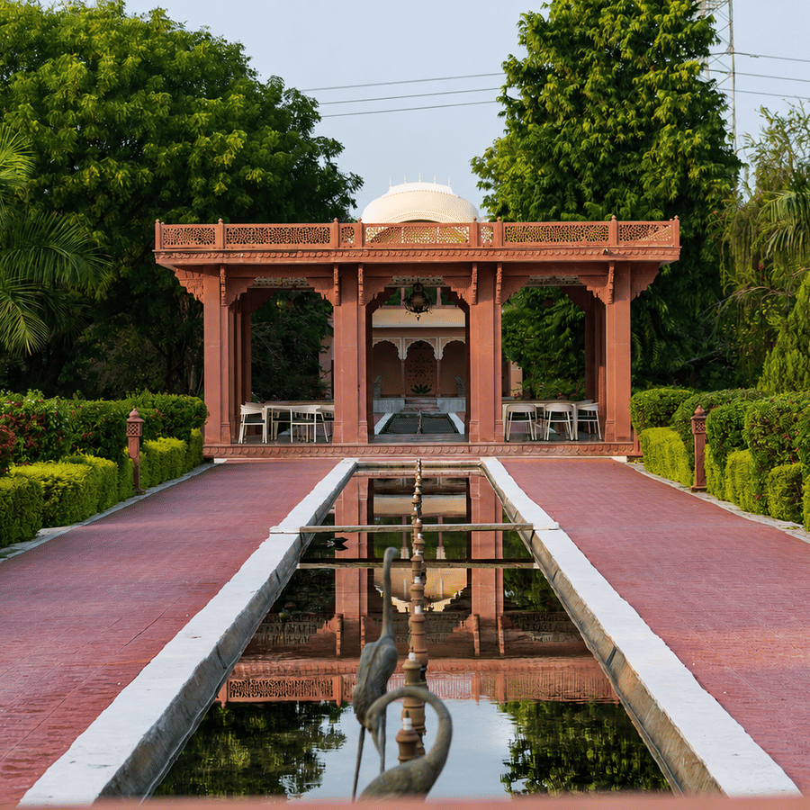 Baradari Pavillion - Mughal Fountain Reflections